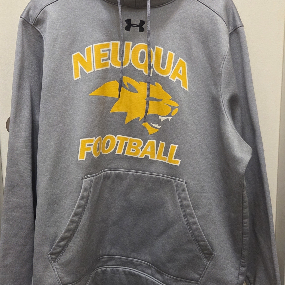 Under Armour Gray Hoodie with Yellow Neuqua Football Logo